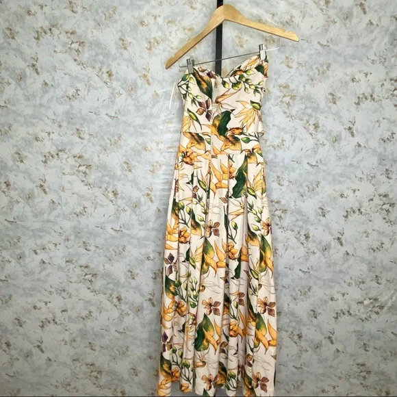 Mónica Campaña Lupe Floral Sand Jumpsuit